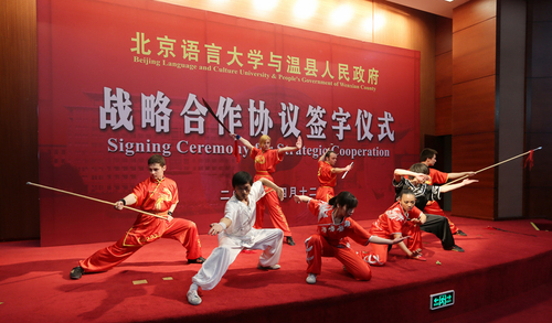 55北语中外学生武术队表演 55北语中外学生武术队表演