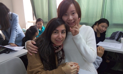 中外学生合影 中外学生合影