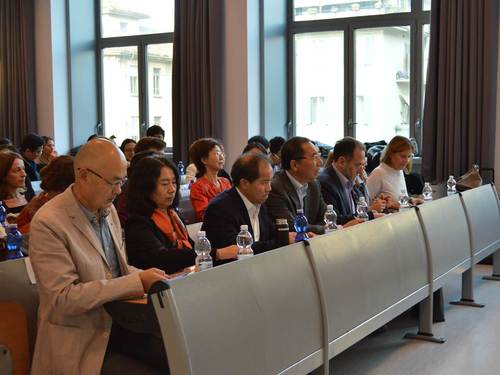 圣心孔院胡波老师(左二)作为评委出席 圣心孔院胡波老师(左二)作为评委出席