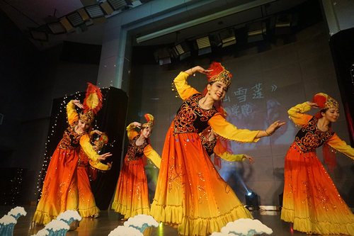 图2 来自新疆的同学用独特的新疆舞展现着雪域风情 图2 来自新疆的同学用独特的新疆舞展现着雪域风情