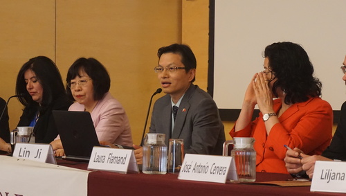 02.图二 中国驻墨西哥使馆临时代办林棘在开幕式上致辞 02.图二 中国驻墨西哥使馆临时代办林棘在开幕式上致辞