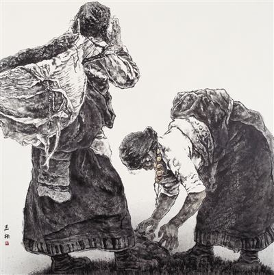 人民日报严谨塑型02慷慨放歌读王杨的水墨人物画