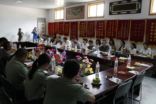 北语2012级军训团汇报会现场 北语2012级军训团汇报会现场