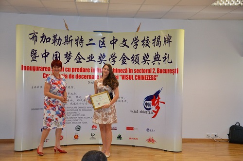 锡比乌孔子学院的薄依兰(Popa Ana Iarina) 获得“中国梦奖学金”一等奖 锡比乌孔子学院的薄依兰(Popa Ana Iarina) 获得“中国梦奖学金”一等奖