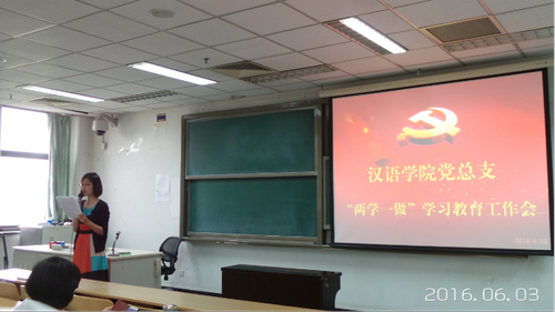 汉语学院党总支召开 “两学一做”集中学习会298 汉语学院党总支召开 “两学一做”集中学习会298