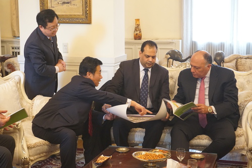 埃及外交部长舒克里博士会见霍明杰同志 埃及外交部长舒克里博士会见霍明杰同志