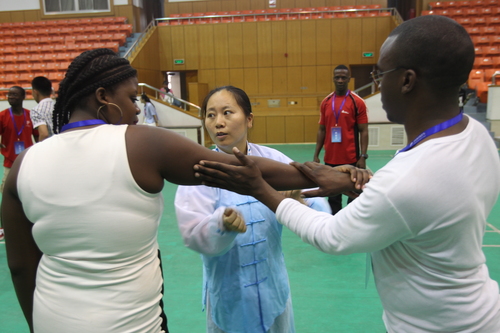3 老师指导亚非青年打太极拳 3 老师指导亚非青年打太极拳