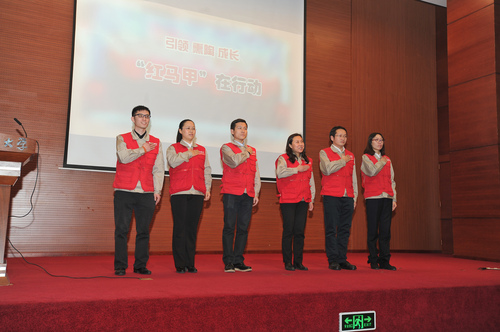 国网北京大兴供电公司共产党员服务队上台进行展示 国网北京大兴供电公司共产党员服务队上台进行展示