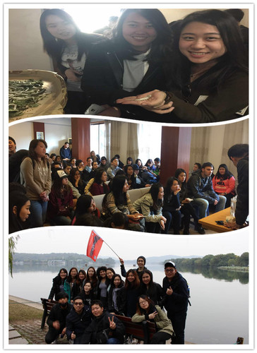 学生在西湖前合影 学生在西湖前合影